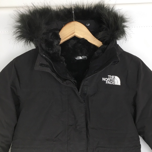 The North Face Girls’ Arctic Swirl Parka Black Down Puffer Winter Coat Sz S 7/8 - Picture 4 of 16